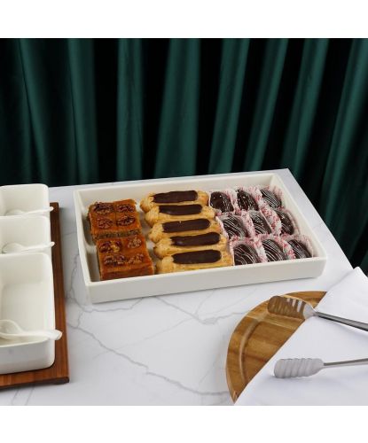 Блюдо прямоугольное 36,5*24,5 см h4,5 см White Style Buffet P.L. [3] (3)