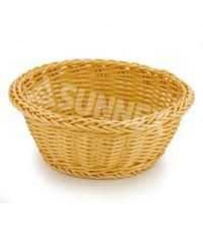 Корзина для хлеба d18,5 см h7,5 см плетеная ротанг бежевая SUNNEX (2)