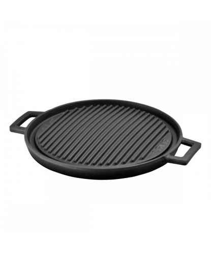 Сковорода-гриль 28 см чугун круглая черная LAVA (9)