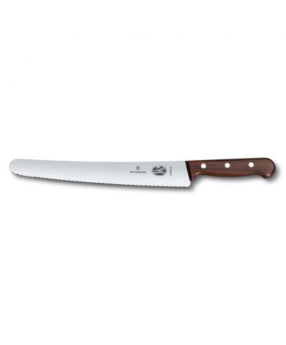 Нож кондитерский 26 см волнистое лезвие ручка розовое дерево Victorinox Rosewood (2)
