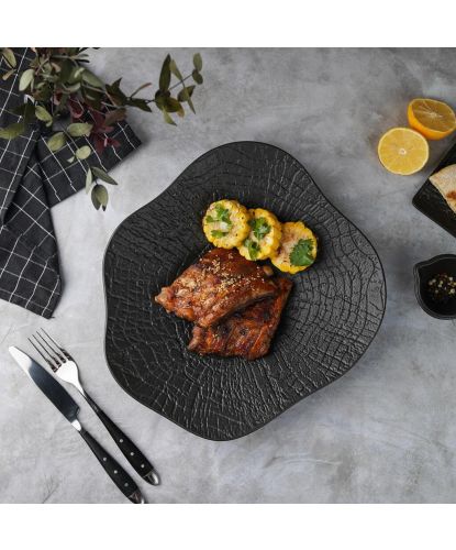 Тарелка d 30 см h5 см Wave Up Black Raw Wood P.L. Proff Cuisine [2] (5)