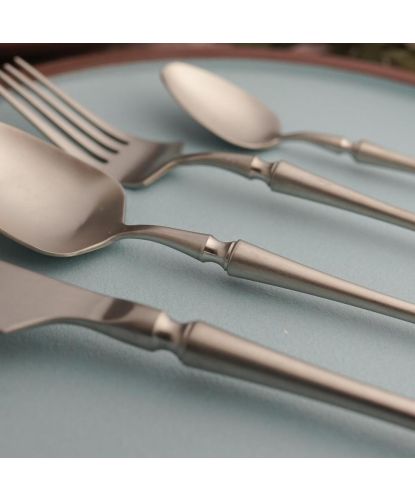 Нож столовый 22,9 см матовое серебро PVD 1920-Silvery P.L. [12] (5)