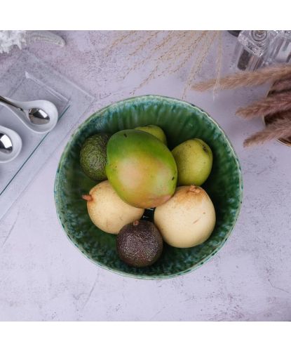 Фруктовница d 25/12,4 см h18,8 см 2350 мл Green Malachite Frutti di Mare P.L. [1] (6)