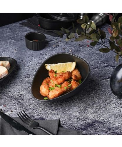 Салатник 280 мл 19*14 см h9 см Side Up Smooth Black Raw Stellar P.L. Proff Cuisine [1] (3)