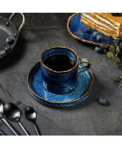 Чашка 230 мл чайная d 8,1 см h6,7 см Aqua Blue P.L. Proff Cuisine [6] (2)