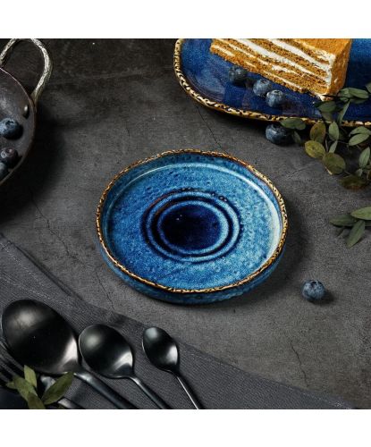 Блюдце d 14,1 см h 2,1 см для чашки арт. 81222289/81222290 Aqua Blue P.L. Proff Cuisine [6] (2)