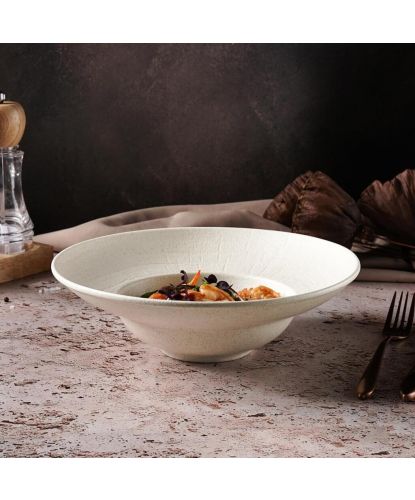 Тарелка глубокая 350 мл d 25 см h7,5 смдля пасты Elephant Ivory d 25*7,5 см, P.L. Proff Cuisine [1] (4)