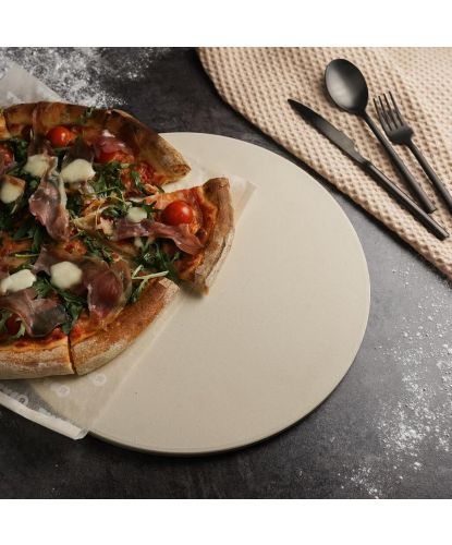 Блюдо для пиццы 33 cм Light Grey Matt Pizza камень P.L. Proff Cuisine (5)