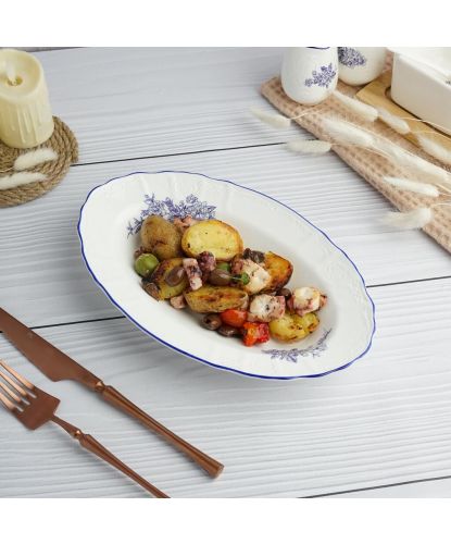 Блюдо овальное 25,5*15,8 см h3,8 см 250 мл глубокое Sea Flower P.L. Proff Cuisine [1] (3)