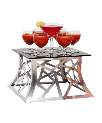 Подставка фуршетная стойка 35*22*15 см. прямоуг. Tower Cutouts нерж. P.L. Proff Cuisine (2)