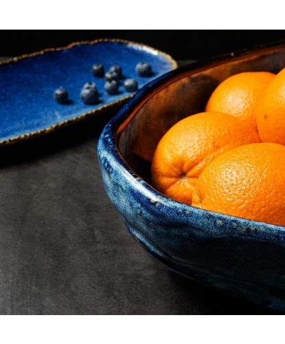 Блюдо овальное 51*29 см h12 см 5,5 л Aqua Blue Style Buffet P.L. [1]  (8)