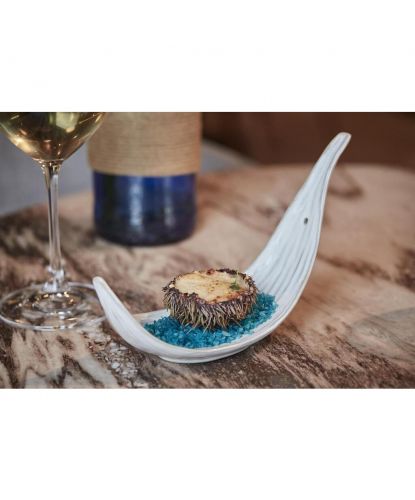 Блюдо для подачи 22*7,5 см h13 см Gray Leaf Frutti di Mare P.L. [1] (11)