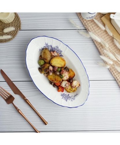 Блюдо овальное 25,5*15,8 см h3,8 см 250 мл глубокое Sea Flower P.L. Proff Cuisine [1] (5)