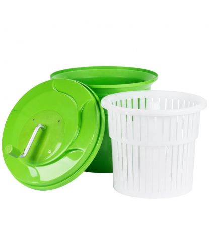 Центрифуга сушилка для зелени 12 л d 33 см h34 см зеленая пласт. P.L. Proff Cuisine (5)