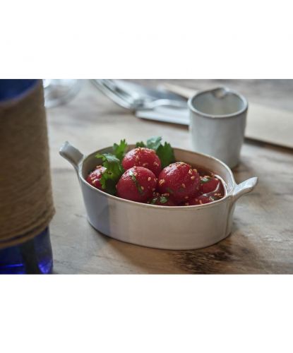 Блюдо овальное 15*8 см h4 см 200 мл Gray Oval Bucket с ручками Frutti di Mare P.L. [1] (16)