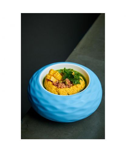 Блюдо для подачи 22,5 см 500 мл бело-голубое "Shine" P.L. Proff Cuisine [1] (3)