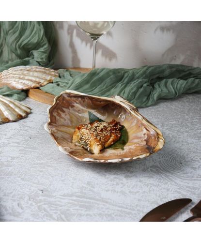 Блюдо для подачи 20*14,5 см h6 см 150 мл Pearl Shell Frutti di Mare P.L. [1] (8)
