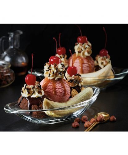 Креманка 310 мл "Banana Split" 24*10 см h3 см стекло Ocean [6] (4)