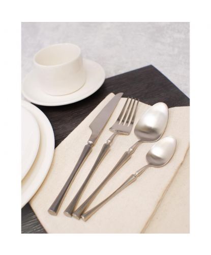 Ложка столовая 19,5 см матовое серебро PVD 1920-Silvery P.L. [12] (10)