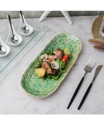 Блюдо овальное 32,5*13 см h2,5 см Green Frutti di Mare P.L. [1] (4)