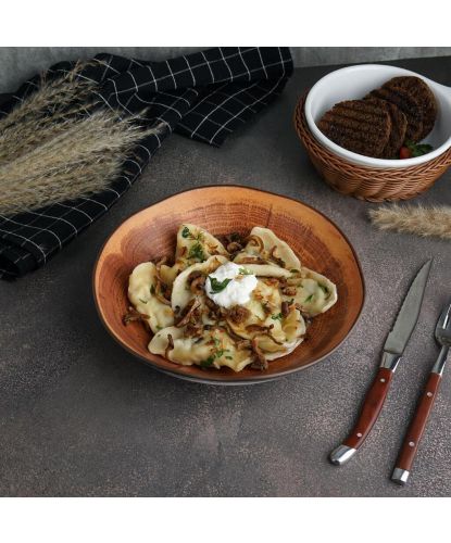 Салатник 925 мл 21,6*21 см h5,1 см Wood Fusion P.L. Proff Cuisine [6] (3)