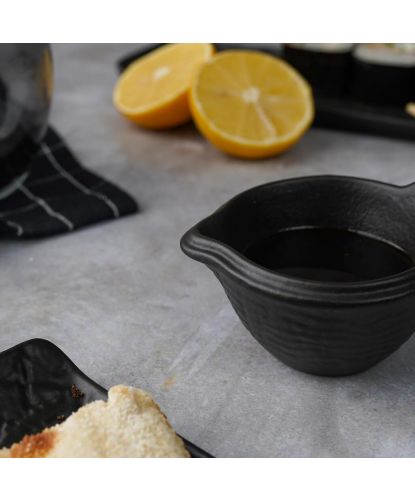 Соусник 50 мл d 10 см h4 см с ручкой Black Raw Wood P.L. Proff Cuisine [12] (4)