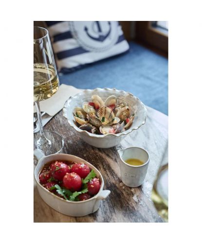 Блюдо овальное 15*8 см h4 см 200 мл Gray Oval Bucket с ручками Frutti di Mare P.L. [1] (13)