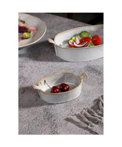 Блюдо овальное 15*8 см h4 см 200 мл Gray Oval Bucket с ручками Frutti di Mare P.L. [1] (4)