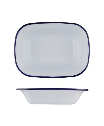 Блюдо для подачи 19,5*14 см h4,5 см 520 мл Blue Rim эмалированая сталь SUNNEX [1] (2)