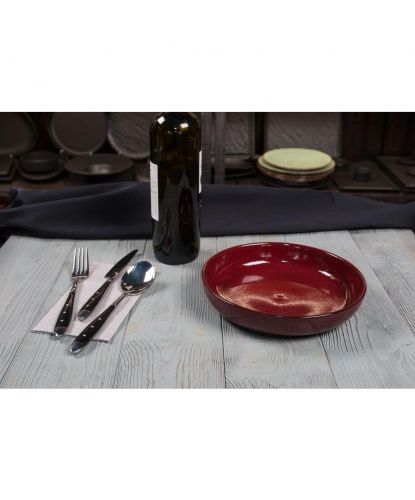 Тарелка с бортом d 21 см h4,5 см Evolution Dark Red P.L. Proff Cuisine [6] (3)
