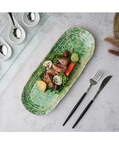 Блюдо овальное 32,5*13 см h2,5 см Green Frutti di Mare P.L. [1] (6)