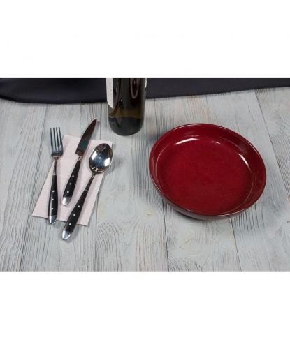 Тарелка с бортом d 21 см h4,5 см Evolution Dark Red P.L. Proff Cuisine [6] (5)