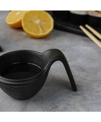 Соусник 50 мл d 10 см h4 см с ручкой Black Raw Wood P.L. Proff Cuisine [12] (5)