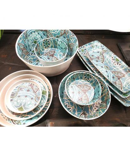 Блюдо 32,5*17,6*1,8 см прямоуг. Damask Blue пластик меламин P.L. Proff Cuisine (4)