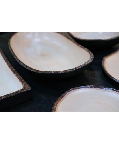 Блюдо 21*2 см круглое Timber Brown пластик меламин P.L. Proff Cuisine (4)