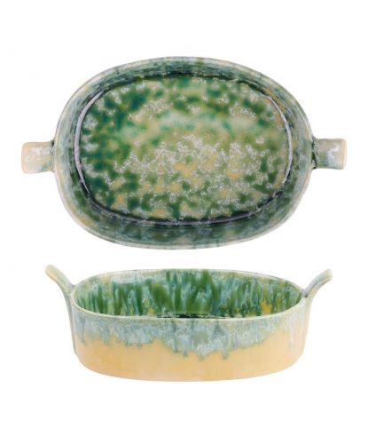 Блюдо для подачи 19,5*11,2 см h4,4 см 450 мл с ручками Green Frutti di Mare P.L. [1] (2)