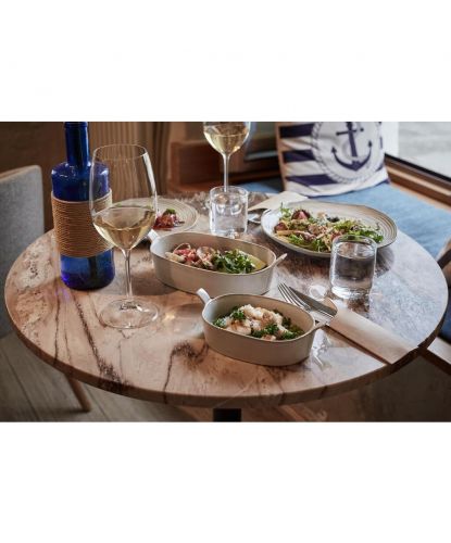 Блюдо овальное 15*8 см h4 см 200 мл Gray Oval Bucket с ручками Frutti di Mare P.L. [1] (8)