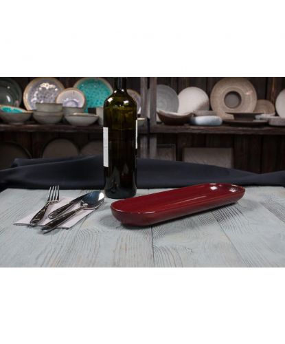 Блюдо овальное 32,5*10*3 см Evolution Dark Red P.L. Proff Cuisine [1] (4)