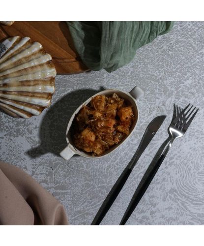Блюдо овальное 15*8 см h4 см 200 мл Gray Oval Bucket с ручками Frutti di Mare P.L. [1] (21)