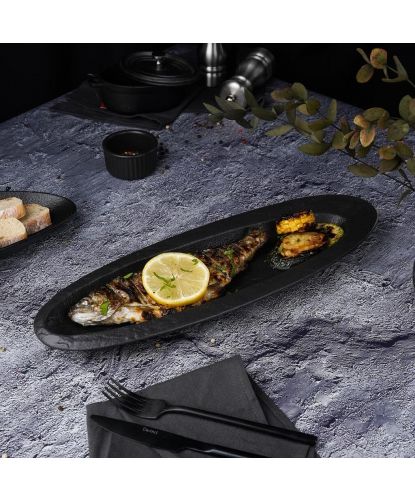 Блюдо овальное 40,8*14 см h3,5 см Black Raw Stellar P.L. Proff Cuisine [1] (3)