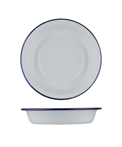 Салатник 1000 мл d 22 см h4,5 см Blue Rim эмалированая сталь SUNNEX [1] (2)