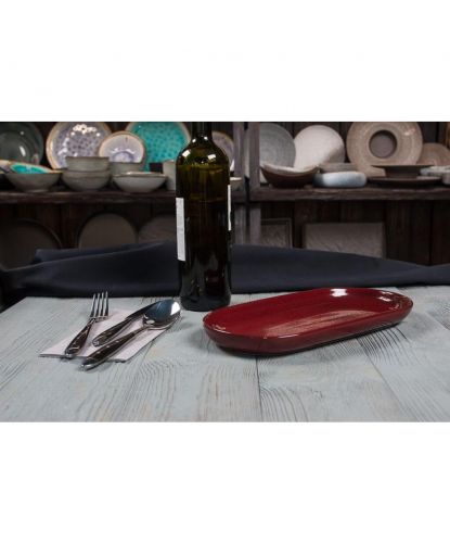 Блюдо овальное 29,5*14*2,6 см Evolution Dark Red P.L. Proff Cuisine [1] (2)