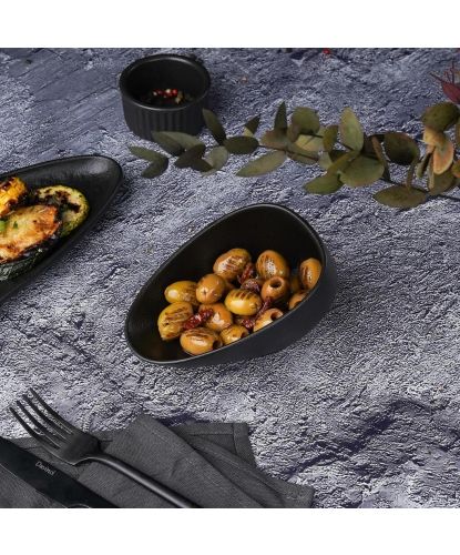 Салатник 150 мл 14,5*9,4 см h7 см Side Up Smooth Black Raw Stellar P.L. Proff Cuisine [6] (3)
