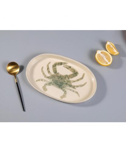 Блюдо овальное 29*18 см h2,5 см Crab Green Frutti di Mare P.L. [1] (2)