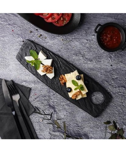 Блюдо прямоугольное 32,5*10 см h1,3 см Black Raw Stellar P.L. Proff Cuisine [1] (6)