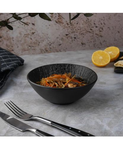 Салатник 450 мл d 15 см h5,5 cм cм Black Raw Wood P.L. Proff Cuisine [4] (3)