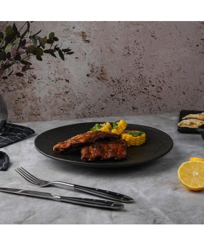 Тарелка d 27 см h2,5 см Black Raw Wood P.L. Proff Cuisine [4] (3)