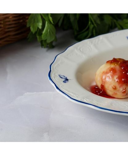 Блюдо овальное 25,2*15,7*3,6 см 250 мл глубокое Blue Flower P.L. Proff Cuisine [1] (5)