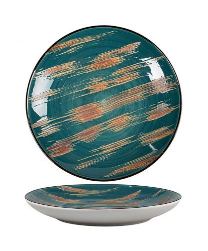Тарелка глубокая 800 мл d 26,4 см h3,5 см Texture Dark Green P.L. Proff Cuisine [4] (2)