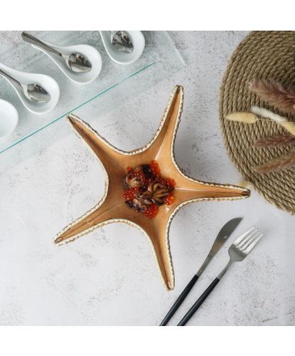 Блюдо для подачи 28*28 см h6 см 100 мл Звезда Pearl Starfish Frutti di Mare P.L. [1] (21)
